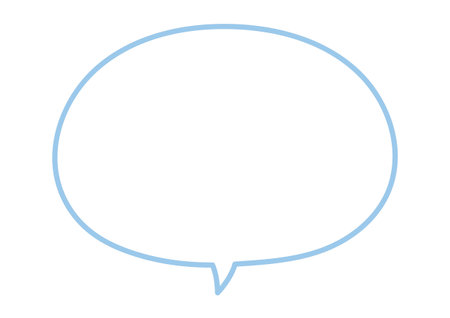 Simple circular butterbur, blue cartoon styleのイラスト素材