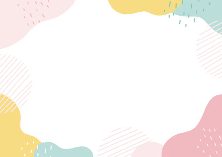 Stylish curved frame with spring imageのイラスト素材