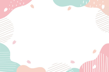 Stylish curved frame with spring imageのイラスト素材