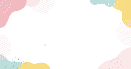 Stylish curved frame with spring imageのイラスト素材