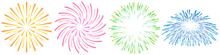 Fireworks Japanese Pattern Summer Iconのイラスト素材