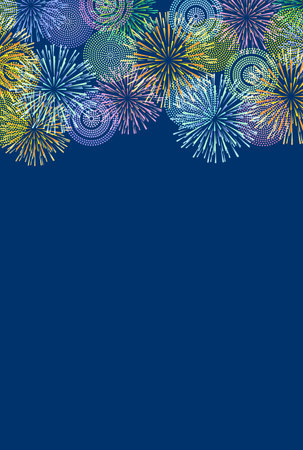 Fireworks Japanese Pattern Summer Backgroundのイラスト素材