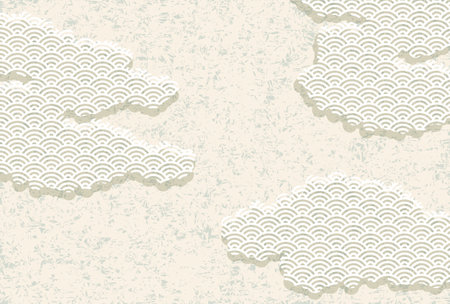 Japanese Pattern Wave Pattern Backgroundのイラスト素材