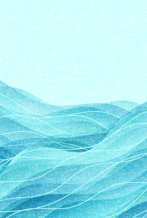 Japanese Pattern Summer Watercolor Backgroundのイラスト素材