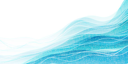 Japanese Pattern Summer Watercolor Backgroundのイラスト素材