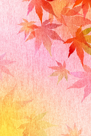 Autumn Color Maple Leaves Backgroundのイラスト素材