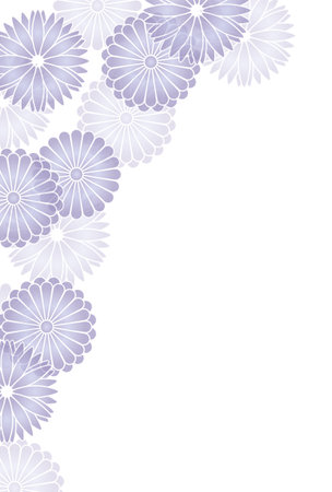 Mourning Chrysanthemum Japanese Pattern Backgroundのイラスト素材