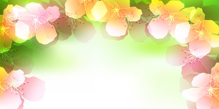 Cherry Blossoms Japanese Pattern Spring Backgroundのイラスト素材