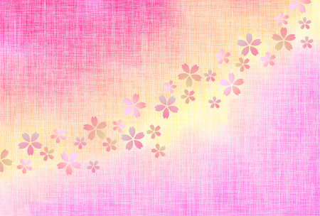 Cherry Blossoms Japanese Pattern Backgroundのイラスト素材