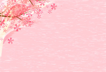 Cherry Blossoms Spring Japanese Pattern Backgroundのイラスト素材