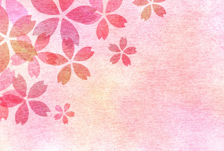 Cherry Blossoms Spring Japanese Pattern Backgroundのイラスト素材