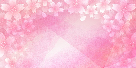 Cherry Blossoms Spring Japanese Pattern Backgroundのイラスト素材