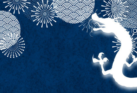 dragon New Year's card Chinese zodiac Backgroundのイラスト素材