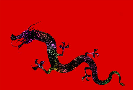 dragon New Year's card Chinese zodiac Backgroundのイラスト素材