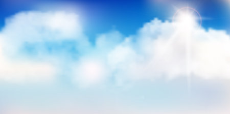 blue sky cloud landscape backgroundのイラスト素材
