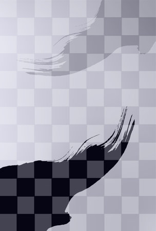 Mourning Brush Postcard Japanese Pattern Backgroundのイラスト素材