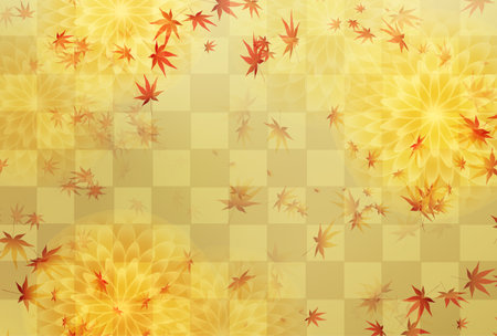 Autumn Leaves Maple Tree Chrysanthemum Backgroundのイラスト素材
