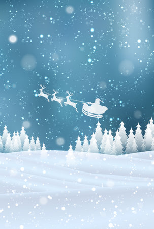 Christmas Snow Landscape Winter Backgroundのイラスト素材