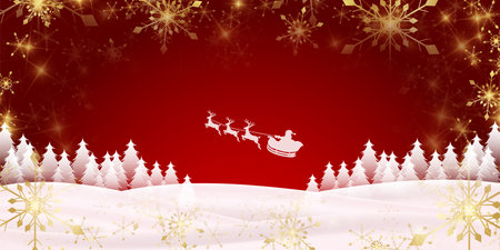 Christmas Snow Landscape Winter Backgroundのイラスト素材