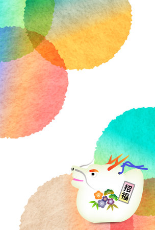 dragon New Year's card Chinese zodiac Backgroundのイラスト素材