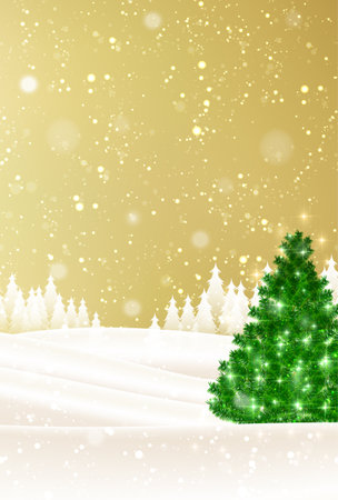Christmas Snow Landscape Winter Backgroundのイラスト素材