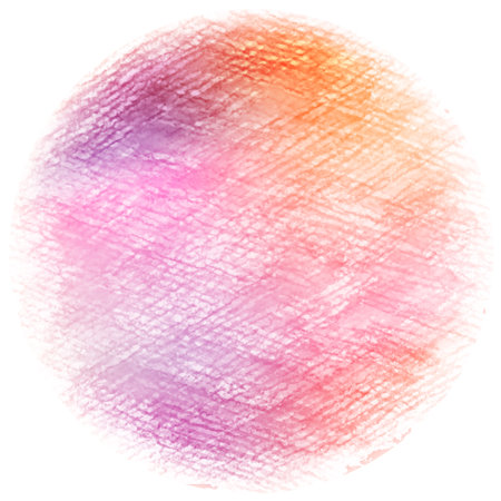 watercolor circle pink hand-drawn iconのイラスト素材