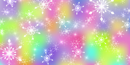 Christmas Snow Landscape Light Backgroundのイラスト素材