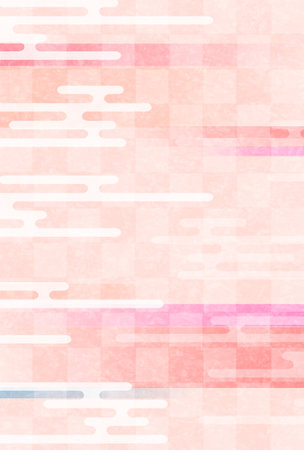 Cherry Blossoms Japanese Pattern Watercolor Backgroundのイラスト素材