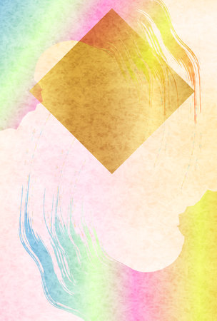 Japanese Paper Japanese Pattern Nengajo Backgroundのイラスト素材