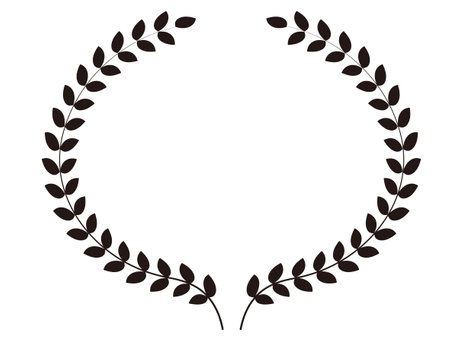 Laurel laurel leaf circle iconのイラスト素材