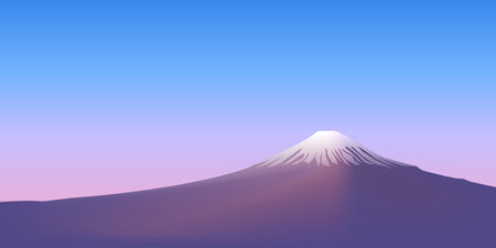 Fuji New Year's Card Backgroundのイラスト素材