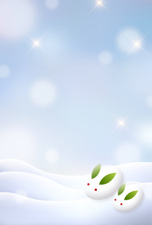 Cold Weather Snow Landscape Backgroundのイラスト素材