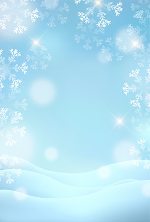 Christmas Snow Landscape Winter Backgroundのイラスト素材