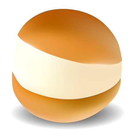Maritozzo Bread Fresh cream Iconのイラスト素材