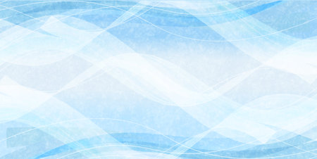 Wave Japanese Pattern Watercolor Backgroundのイラスト素材