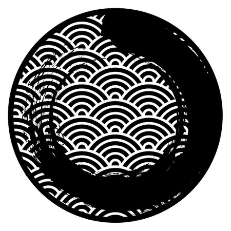 Japanese Patterns Ripples Patterns Iconsのイラスト素材
