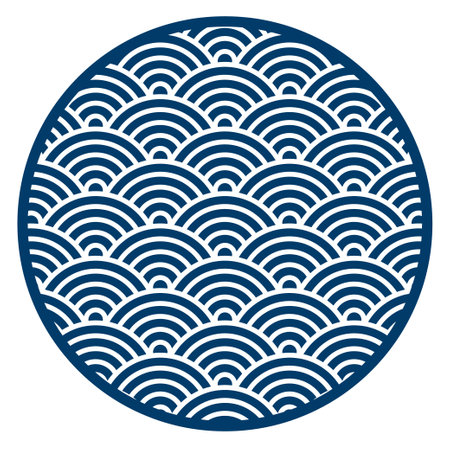 Japanese Patterns Ripples Patterns Iconsのイラスト素材