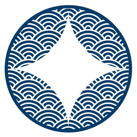 Japanese Patterns Ripples Patterns Iconsのイラスト素材