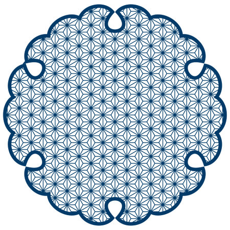 Japanese Patterns Asanoha Snowflake Patterns Iconsのイラスト素材