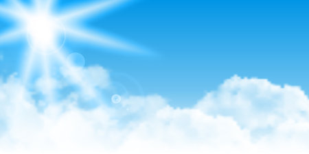 blue sky cloud landscape backgroundのイラスト素材