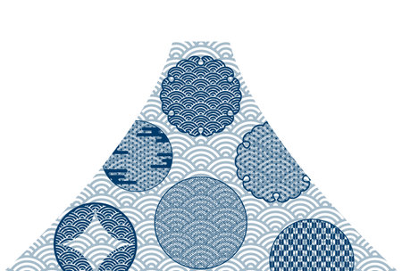 Fuji Japanese Pattern Patterns Backgroundのイラスト素材