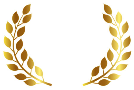 Laurel gold gold luxury iconのイラスト素材
