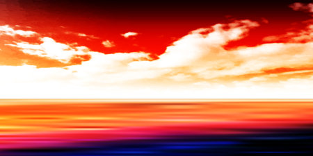 Sea Sky Wave Landscape Backgroundのイラスト素材