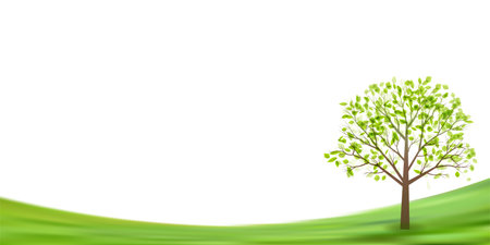 fresh green leaves sky backgroundのイラスト素材