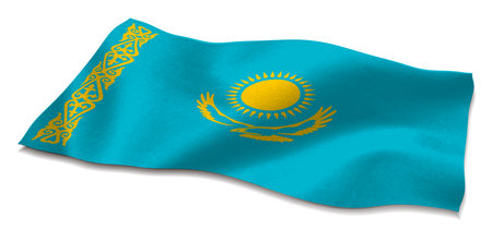 Kazakhstan flag country world iconの写真素材