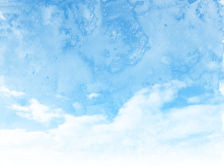 sky cloud landscape watercolor backgroundのイラスト素材