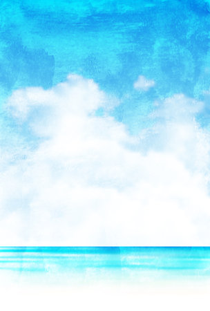 sea hot summer summer backgroundのイラスト素材