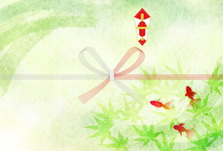 Noshi Mid-year gift Goldfish Mizuhikiのイラスト素材