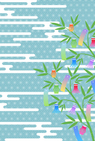 Tanabata Decoration Japanese Pattern Backgroundのイラスト素材