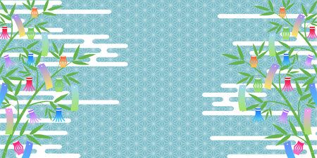 Tanabata Decoration Japanese Pattern Backgroundのイラスト素材